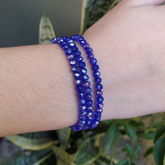 Pulsera de cristales azul oscuro tornasol - comprar online