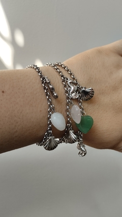 Pulsera Mar con corazón cuarzo - comprar online