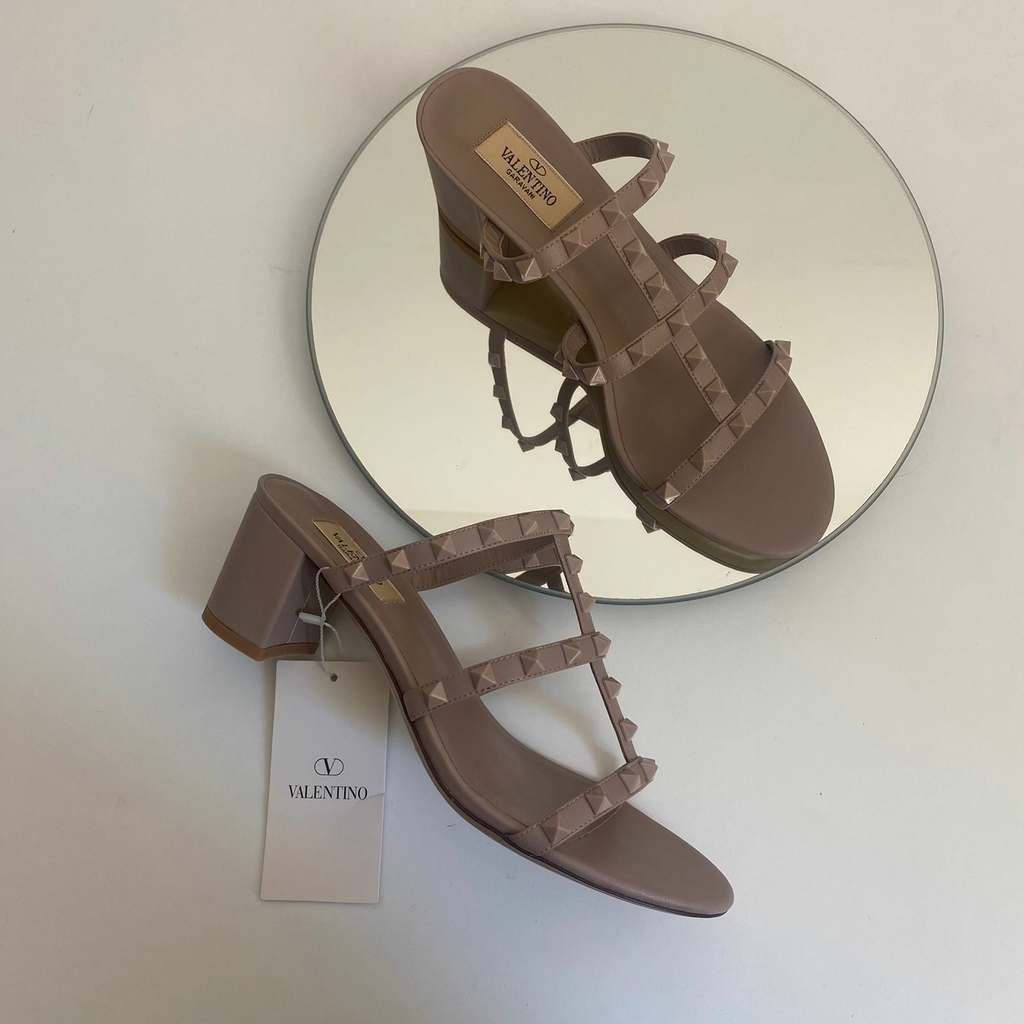 Sandalia valentino salto bloco 2025