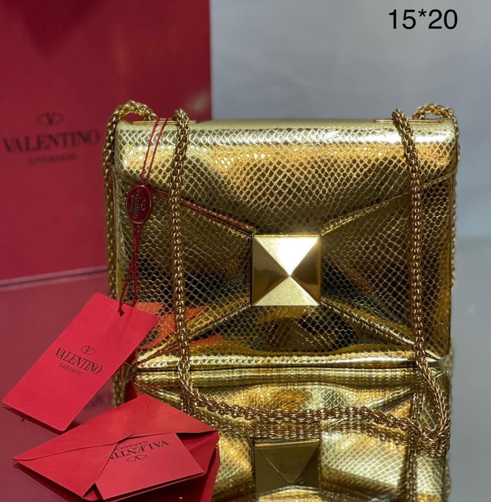 Bolsa V Dourada italiana Comprar em ITALY BAGS