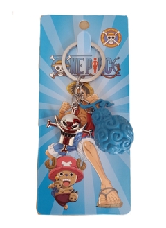 Llavero One Piece Fruta del Diablo y Calavera Jolly Roger Dock