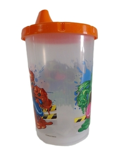 Vasito Infantil Slime Fury con Tapa Tomadora Plástico Infantil 270 ml - Tapa Naranja (Mayorista) - comprar online