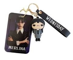 Merlina Wednesday Addams Porta Sube + Llavero de Silicona - (MAYORISTA)