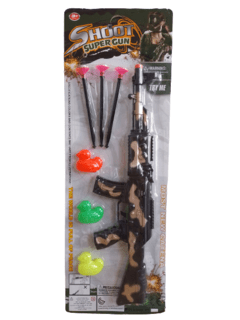 Ametralladora Rifle Camuflado lanza dardos con patos - comprar online