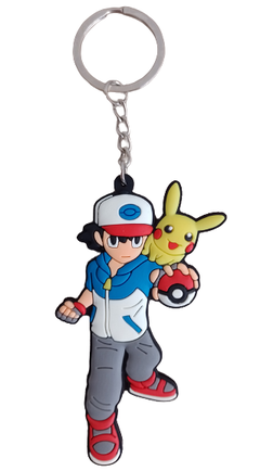 Llavero Ash Ketchum y Pikachu de Goma - Pokemon - comprar online