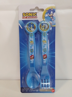 Set x 2 Cubiertos Sonic Cuchara Tenedor Infantil en internet