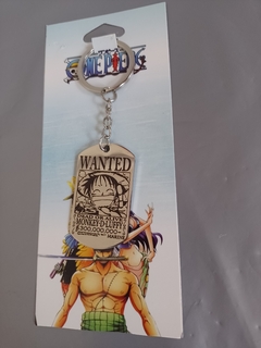 Llavero Wanted Monkey D Luffy de Metal - One Piece - (Mayorista) - comprar online