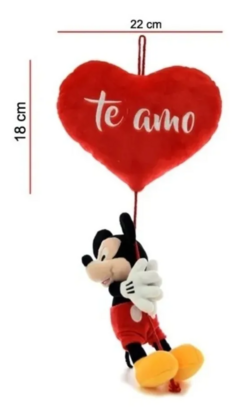 Peluche Mickey Mouse Colgante con Corazón Te Amo - Original Disney - (MAYORISTA) - comprar online