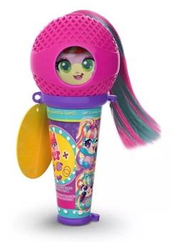 Micrófono Hamstars Popstar Pelo Verde Peluche Hámster