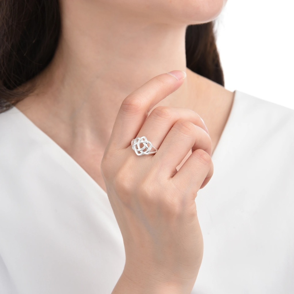 Anillo Triqueta Cruz Celta Esmeralda Joyas y Relojes