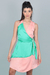 Vestido Esistenzialista (esmeralda y rosa) - comprar online