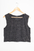 Top Remera Ovni (negro jaspeado)