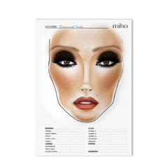 MIHO: FACE CHART : Pack Hojas Facechart (x20) en internet