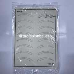 PLANCHA DE LATEX PARA PRÁCTICA PARA CEJAS (dibujada).