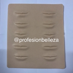 PLANCHA DE LATEX PARA PRÁCTICA PARA LABIOS.