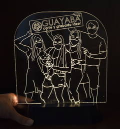 souvenir regalo souvenirs Guayaba Laser La Plata corte y grabado laser Lampara led 3d personalizada GuayaLed Mini Max foto con luz acrilico RGB luz blanca aniversario cumpleaños enamorados pareja personalizado transparente