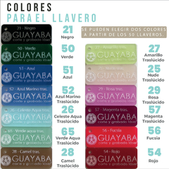 Llaveros de Acrílico de colores con flecos - Guayaba Laser