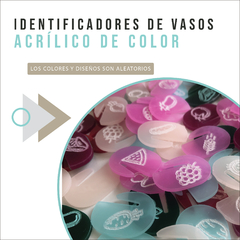 Identificador para vasos. Anti COVID 19 souvenir regalo souvenirs Guayaba Laser La Plata corte y grabado laser revolvedores agitadores personalizados para tragos bebidas palitos para vasos identificadores acrilico colores plastico negro boda casamientos f