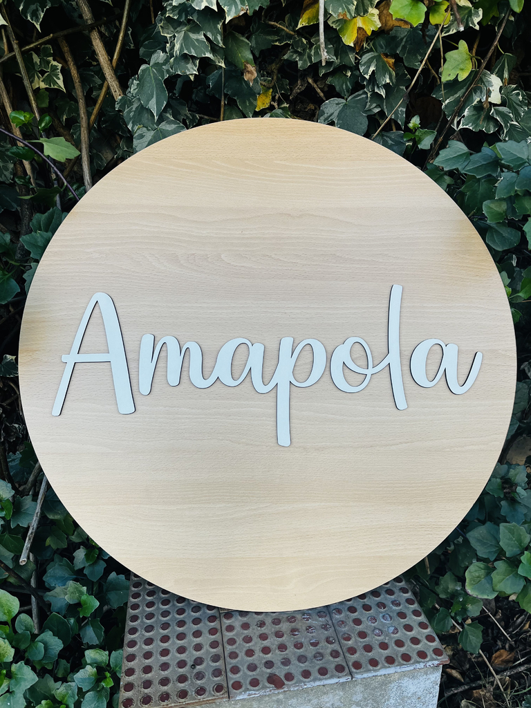 Letra y Nombre Personalizado en Madera para pared - Laser Wood