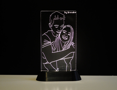 souvenir regalo souvenirs Guayaba Laser La Plata corte y grabado laser Lampara led 3d personalizada GuayaLed Mini Max foto con luz acrilico RGB luz blanca aniversario cumpleaños enamorados pareja personalizado transparente