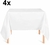 Kit 4 un Toalha de Mesa Tecido Oxford Branco - 150 x 150 cm 740