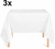 Kit 3 un Toalha de Mesa Tecido Oxford Branco - 150 x 150 cm 739