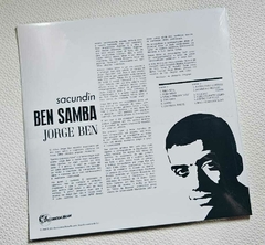 Jorge Ben - Sacundin Ben Samba Vinil Numerado - comprar online