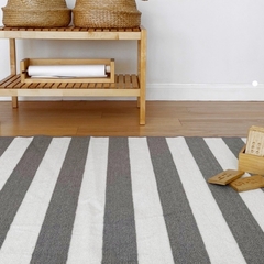 Alfombra stripe gris