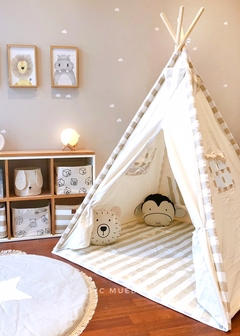 Tipi - Carpita india rayas beige