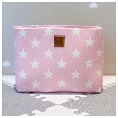 CONTENEDOR SEMIRIGIDO M (ESTRELLAS CON FONDO ROSA) - comprar online