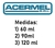 Set X6 Cucharon Porcionador Acermel Medidas Acero - tienda online