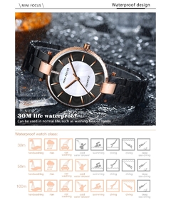 Relógio De Luxo MINIFOCUS MF 0224 À Prova D' Água Pérola