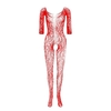 Bodystockings de Virilha aberta Lingerie sexy Transparente Erótica com meia-cal