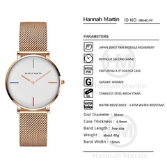 Relógio Feminino HANNAH MARTIN 4C Vintage Á Prova D'Água - comprar online