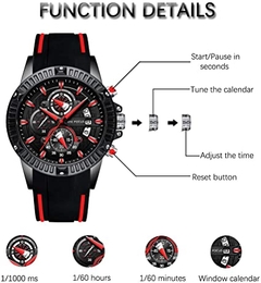Relógio Masculino MINIFOCUS Cronógrafo Impermeável Esportivo - comprar online