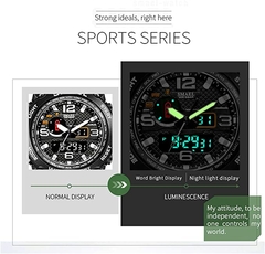 Relógio Masculino SMAEL 8011 Esportivo Quartzo Digital-5