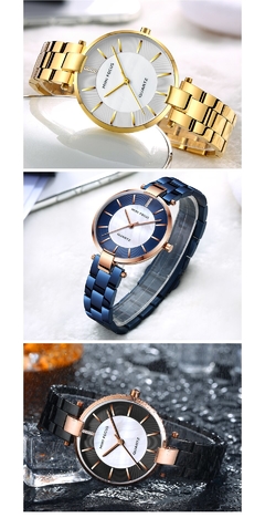 Relógio De Luxo MINIFOCUS MF 0224 À Prova D' Água Pérola - loja online