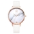 Shengke Relógio Feminino de Couro À Prova D'Água, Design Simples e Elegante, Quartzo, Relógio de Pulso Para Mulheres, Branco