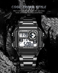 Relógio Masculino LIGE 8921 Digital Esporte À Prova D'Água - loja online