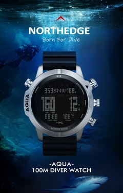 Relógio NORTH EDGE CR2450 de Mergulho À Prova D' Água 100m Smart Digital na internet