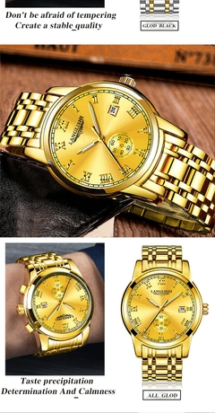 Relógios Masculinos PEODAGAR 609 Impermeável Aço Inoxidável - comprar online