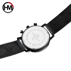 Relógio Multifuncional Hannah Martin HM-109 Pulseira de Malha de aço Inoxidável