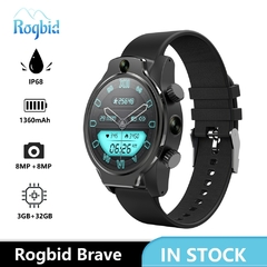 Smartwatch Rogbid brave 4g Relogio Inteligente gps 3 gb 32 Câmera dupla 8mp wifi ip68 à prova d'água - comprar online