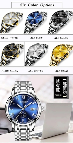 Relógios Masculinos PEODAGAR 609 Impermeável Aço Inoxidável - ElaShopp.com