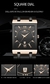 Relógio Masculino de Luxo Retangular VA VA VOOM VA-2431 À Prova D'Água - loja online