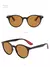 Óculos de Sol Redondos ElaShopp polarizados Unissex Anti-Reflexo