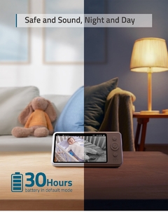 Monitor de Vídeo e Áudio ANKER, para bebês, Tela grande de 5 polegadas, Áudio Bidirecional, visão noturna - ElaShopp.com