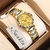 Relógios de Luxo Femininos LIGE 6700 Pulseira de Aço inoxidável