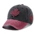 Boné unissex algodão lavado vintage Canadá grande folha de bordo bordado boné de beisebol masculino e feminino chapéus - loja online