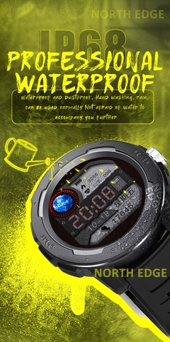 Relógio Smartwatch NORTH EDGE Freqüência Cardíaca ip68 À Prova D´ Água - ElaShopp.com
